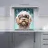Cavapoo Dog with Glasses Kitchen Splashback - Multi, Glass