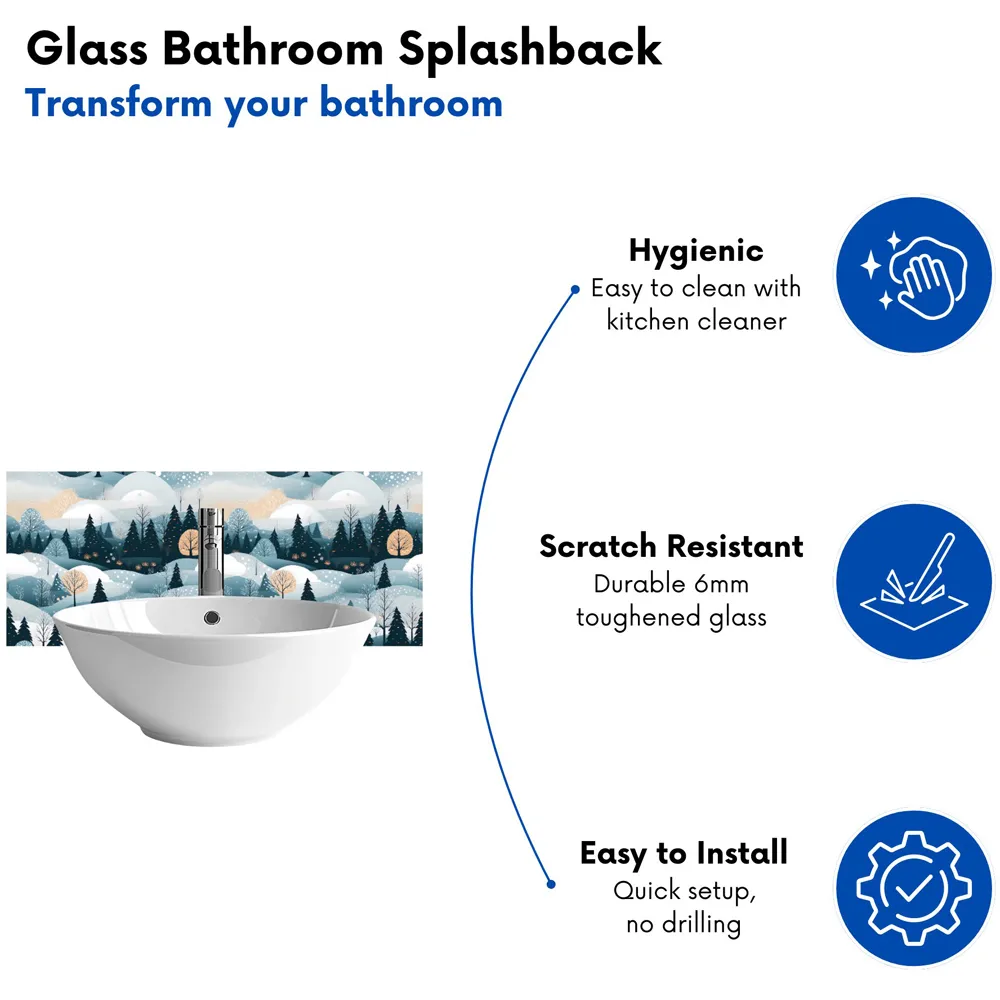 Christmas Scene Bathroom Splashback - Multi