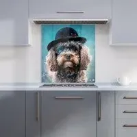 Cockapoo Dog Splashart Glass Kitchen Splashback - Multi