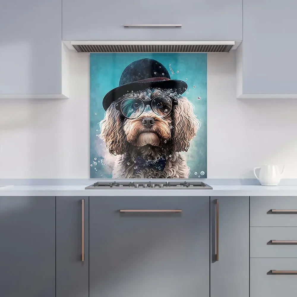 Cockapoo Dog Splashart Glass Kitchen Splashback - Multi