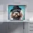 Cockapoo Dog Splashart Glass Kitchen Splashback - Multi