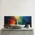 Colourful Chaos Urban Dreamscape Glass Bathroom Splashback - Multi