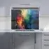 Colourful Chaos Urban Dreamscape Glass Kitchen Splashback - Multi