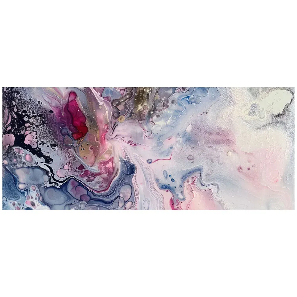 Ethereal Swirls Dreams Glass Bathroom Splashback - Multi