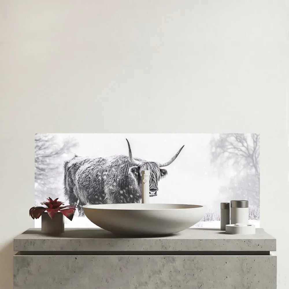 Highland Cow Bathroom Splashback - Multi