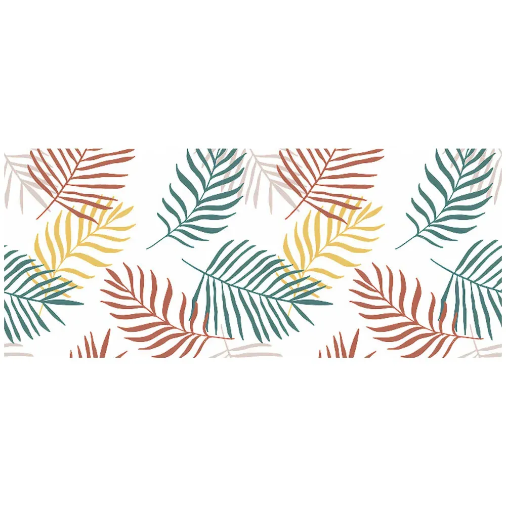 Palm Branches Glass Bathroom Splashback - Multi