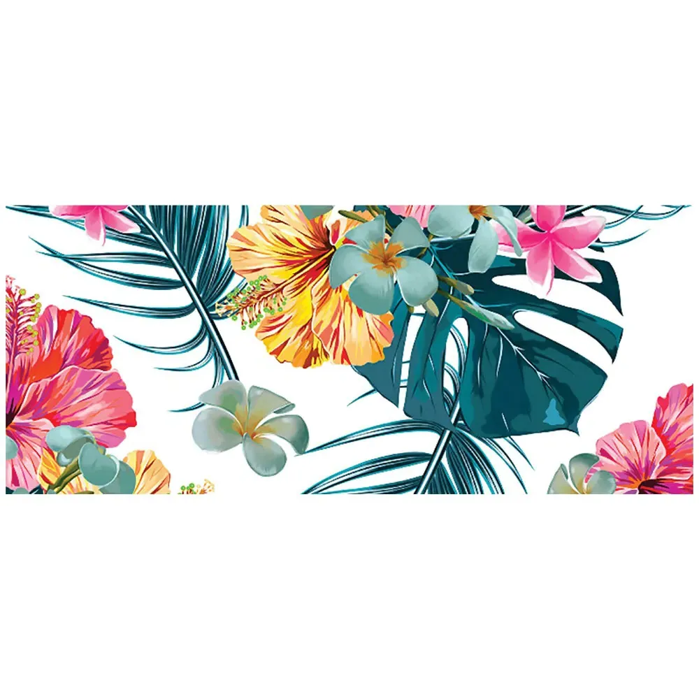 Spring Summer Flowers Glass Bathroom Splashback - Multi