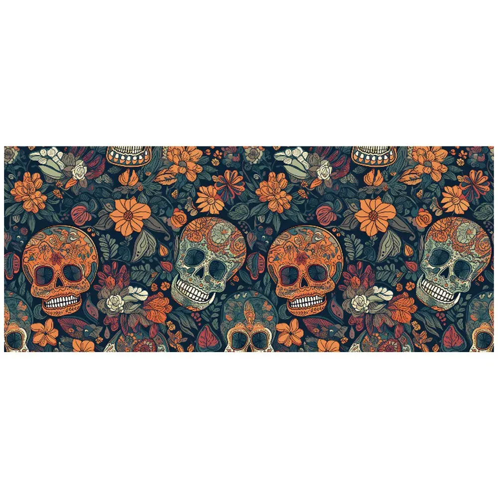 Warren Reed Dia De Los Muertos Skulls Glass Bathroom Splashback - Multi