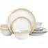 12 Piece Dinner Set - Gold, Porcelain