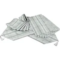 13pc Table Runner Set - Grey Tartan
