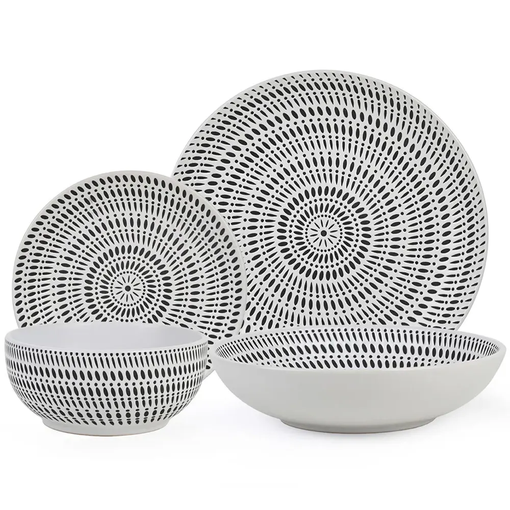 16 Piece Dinner Set - White, Stoneware
