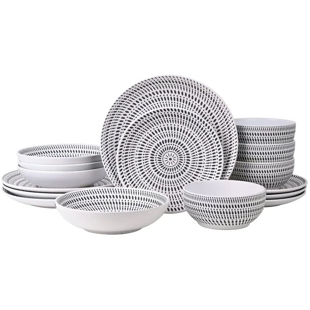 16 Piece Dinner Set - White, Stoneware