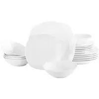 18pc Square Dinner Set - White
