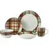 30 Piece Tartan Dinner Set - Green