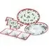 4pc Melamine Holly Serving Set - White