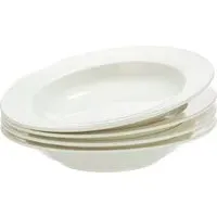 Alumina 4 Piece Pasta Bowl Set - White, Porcelain