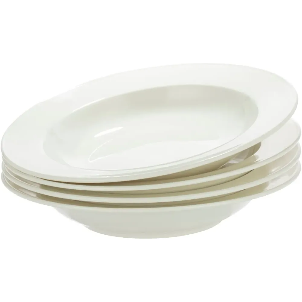Alumina 4 Piece Pasta Bowl Set - White, Porcelain image