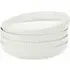 Alumina 4 Piece Textured Rim Pasta Bowl Set - White, Porcelain