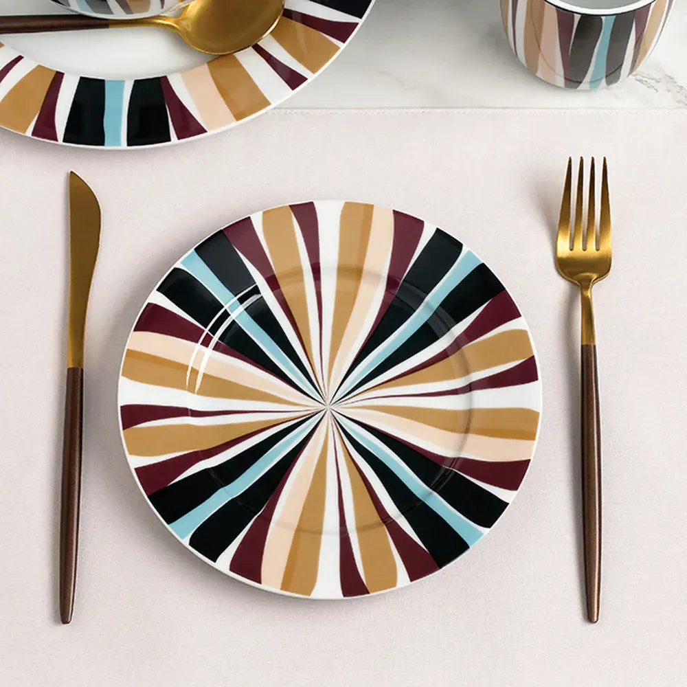 Animal Print 16 Piece Dinner Set - Multi, Porcelain