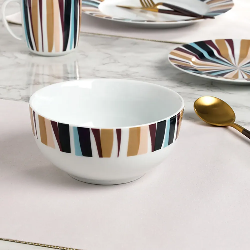 Animal Print 16 Piece Dinner Set - Multi, Porcelain
