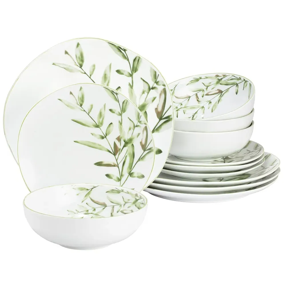 Artisan Leaf 12 Piece Dinner Set