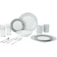 Billy Starter 36 Piece Dinner Set - White, Porcelain