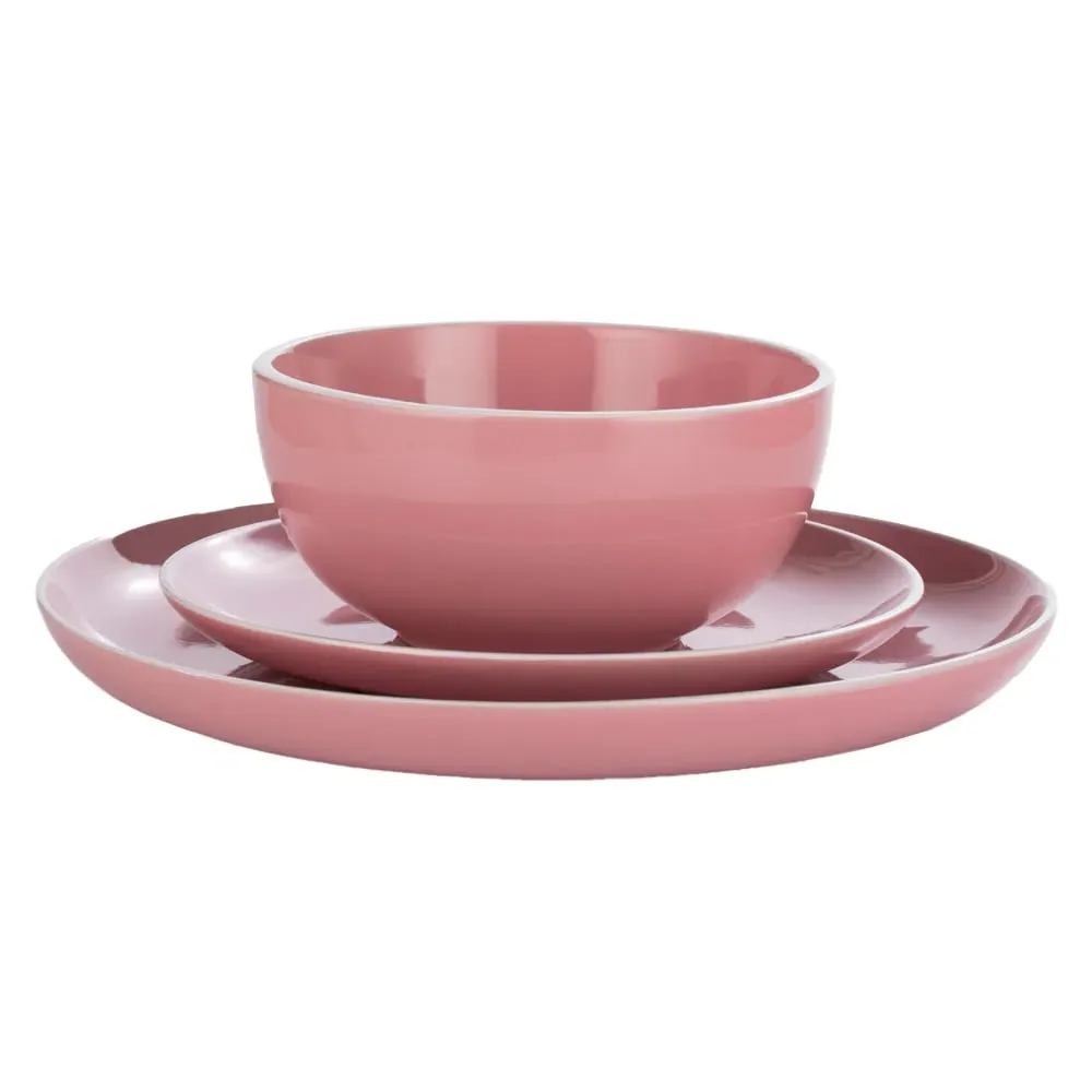 Bubble Gum 12 Piece Dinner Set - Pink