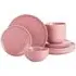 Bubble Gum 12 Piece Dinner Set - Pink
