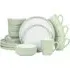 Dual Tone Pastel 16 Piece Dinner Set - Green