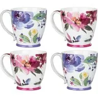 Floral Jumbo Cups Set of 4 - Multi