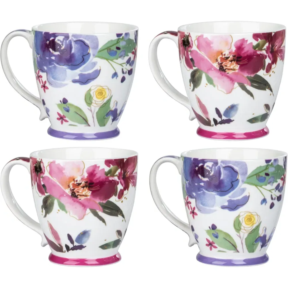 Floral Jumbo Cups Set of 4 - Multi image