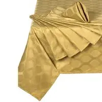 Geo Rectangle Tablecloth Set - Gold