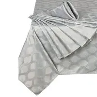 Geo Rectangle Tablecloth Set - Silver