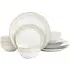 Gold Radiance 12 Piece Dinner Set - Gold, Porcelain
