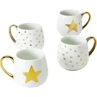 Gold Star Hug Mugs 4 Pack - Multi