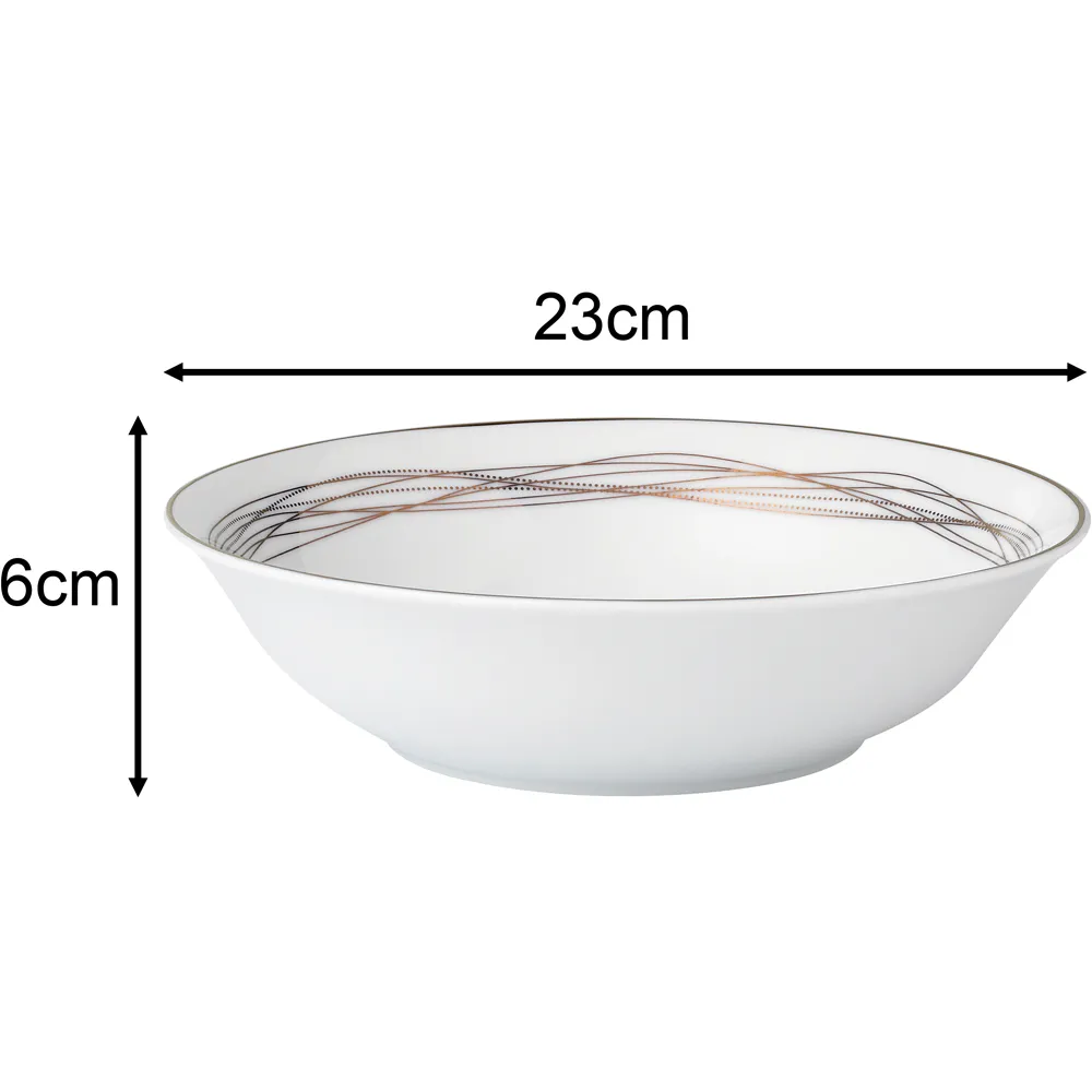 Gold Swirl 35 Piece Dinner Set - Gold, Porcelain