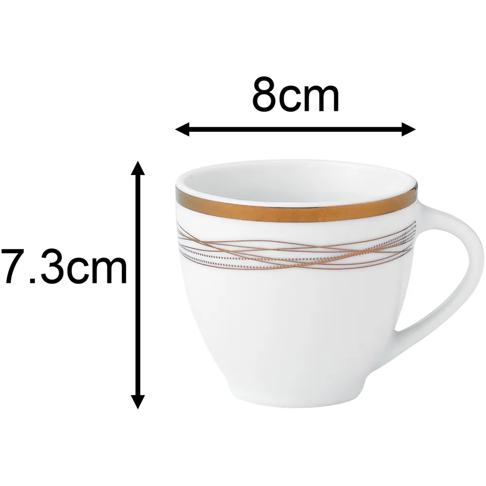 Gold Swirl 35 Piece Dinner Set - Gold, Porcelain