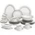 Gold Swirl 35 Piece Dinner Set - Gold, Porcelain