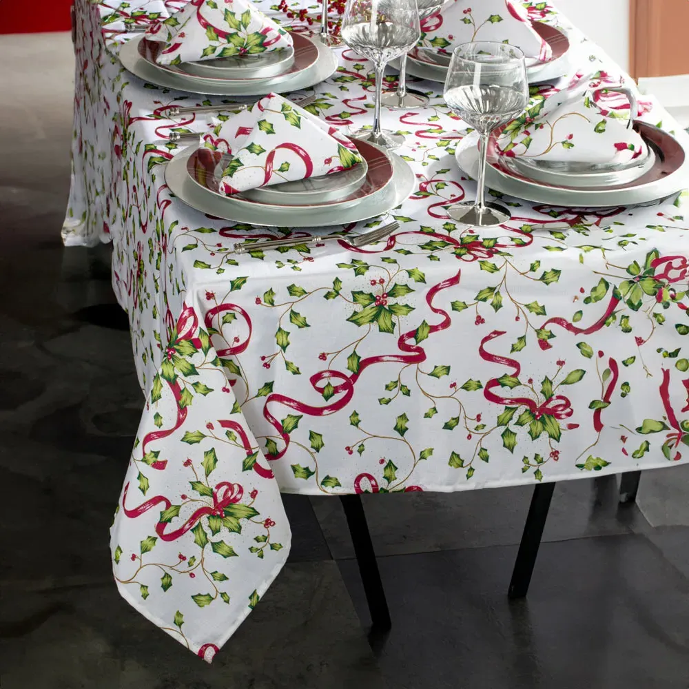 Holly Rectangle Tablecloth Set - Multi