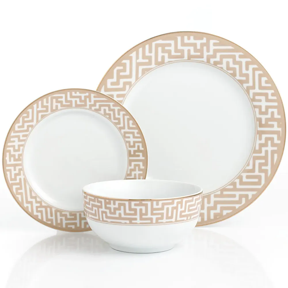 Mosaic Porcelain 12 Piece Dinner Set - Multi