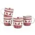 Nordic Reindeer Mug 4 Pack - Red, Porcelain