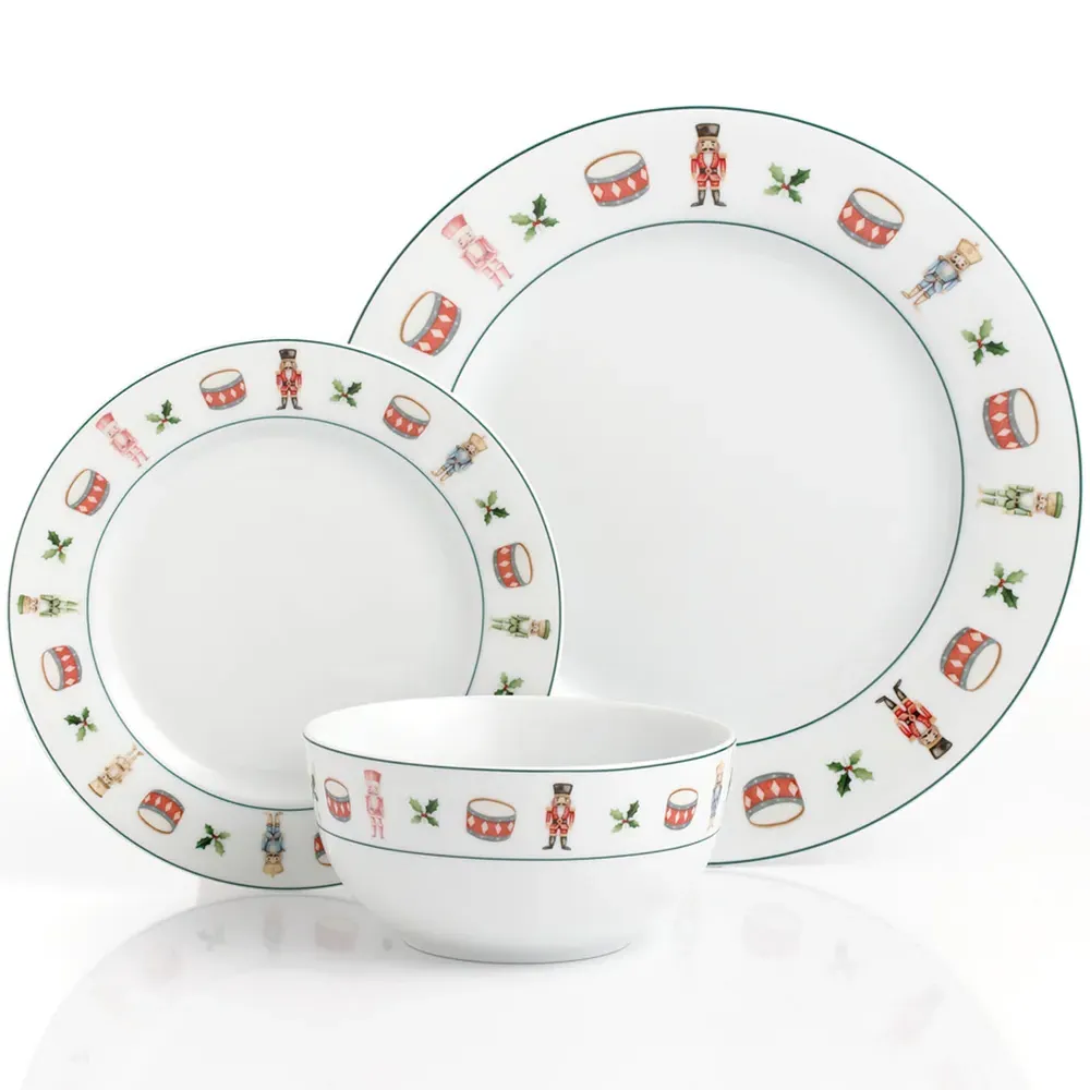 Nutcracker Porcelain 12 Piece Dinner Set - Multi