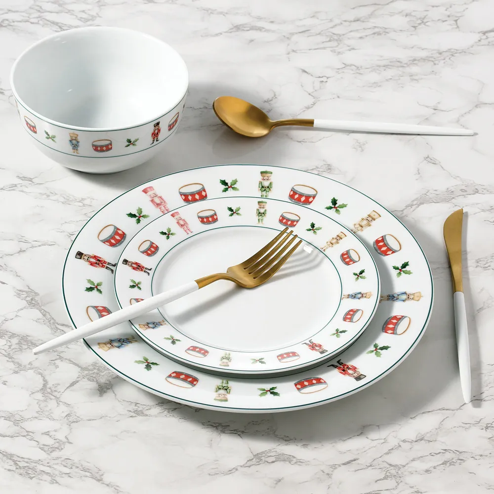 Nutcracker Porcelain 12 Piece Dinner Set - Multi