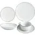 Platinum Band 30 Piece Dinner Set - White, Porcelain