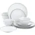 Platinum Line 12 Piece Dinner Set - White, Porcelain
