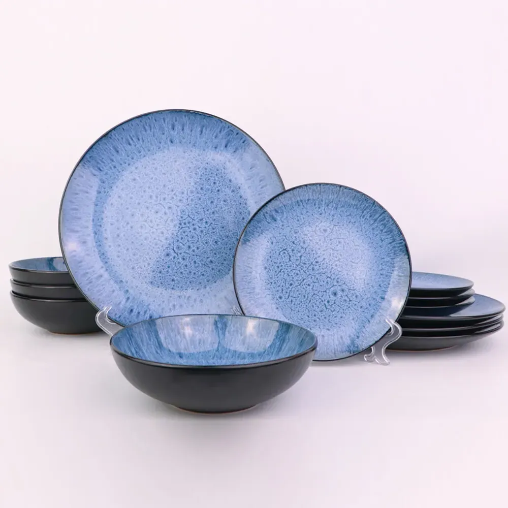 Reactive Blue 12 Piece Dinner Set - Blue