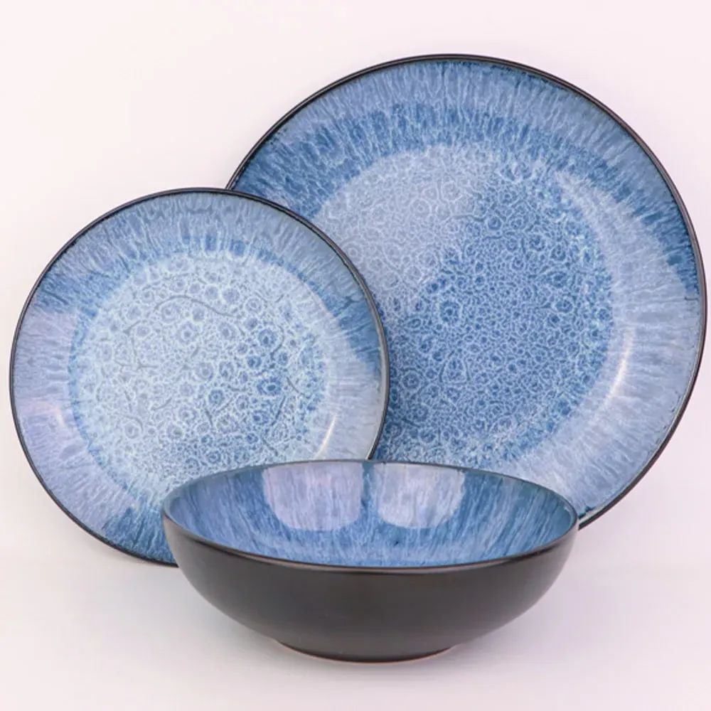 Reactive Blue 12 Piece Dinner Set - Blue