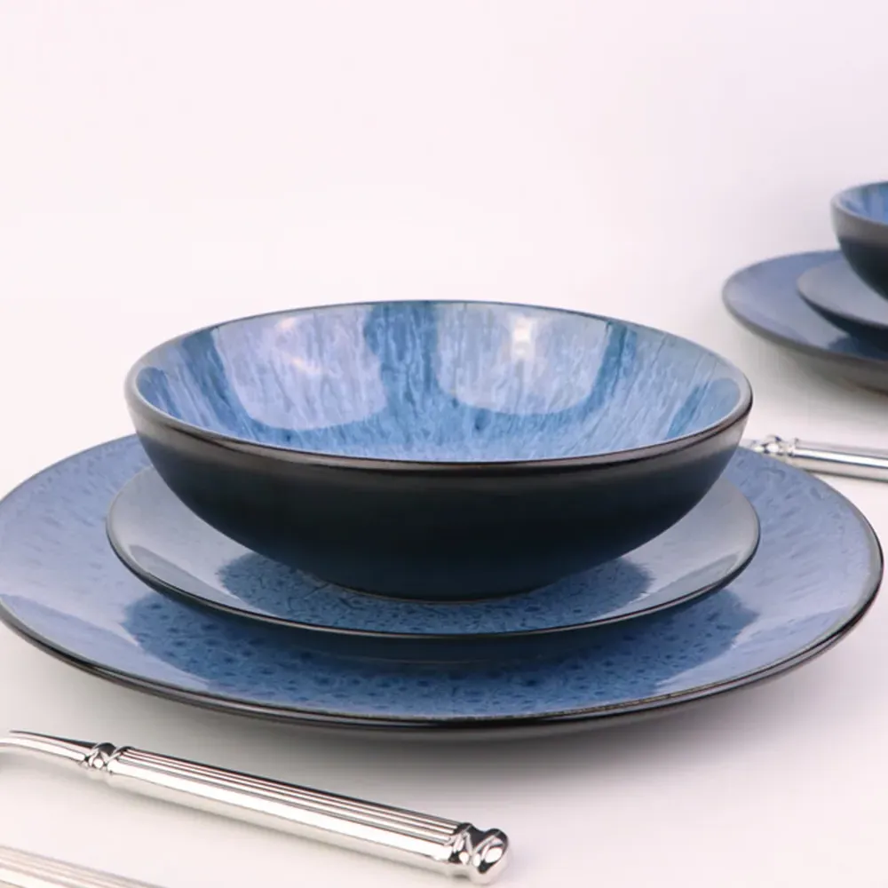 Reactive Blue 12 Piece Dinner Set - Blue