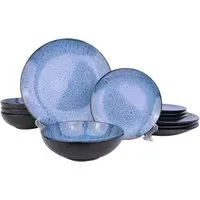 Reactive Blue 12 Piece Dinner Set - Blue