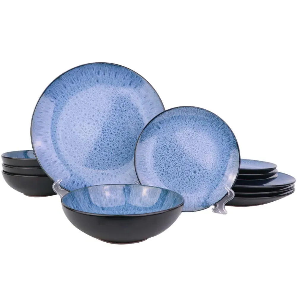 Reactive Blue 12 Piece Dinner Set - Blue